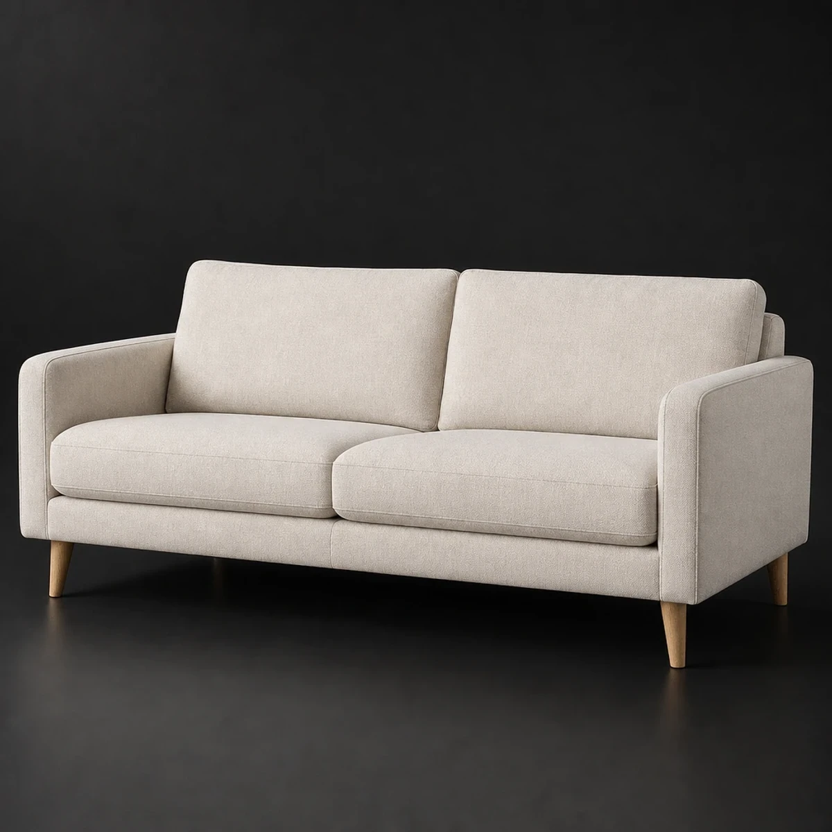 Compact Apartment Sofa, 72 Inches Wide, full studio view