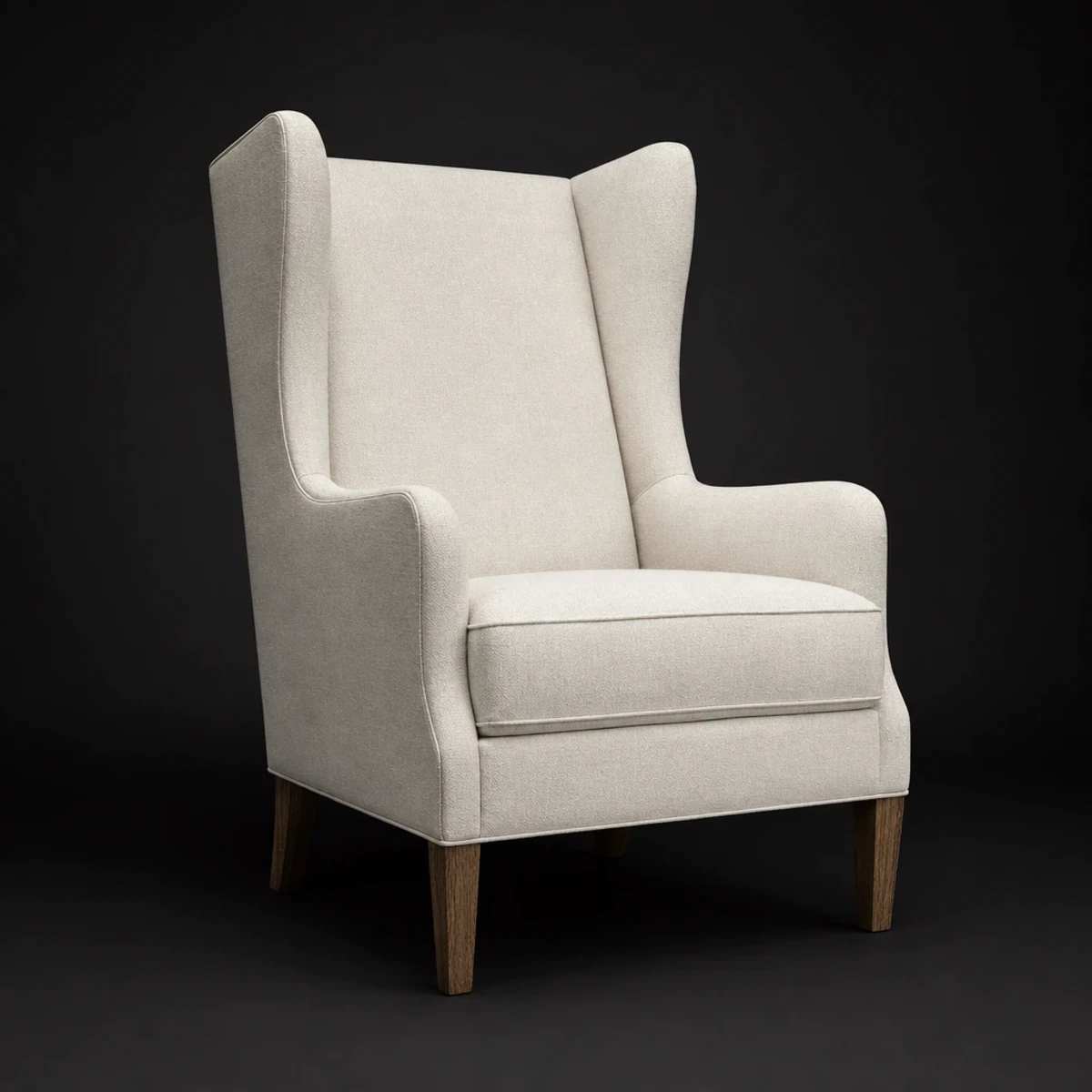 High Back Reading Chair, 32 Inches Wide, full studio view