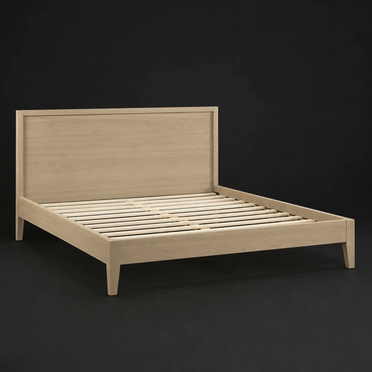 Queen Platform Bed, full studio view